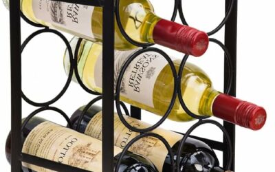 SODUKU Rustic Wood Countertop Wine Rack 6 Bottles No Need Assembly Review