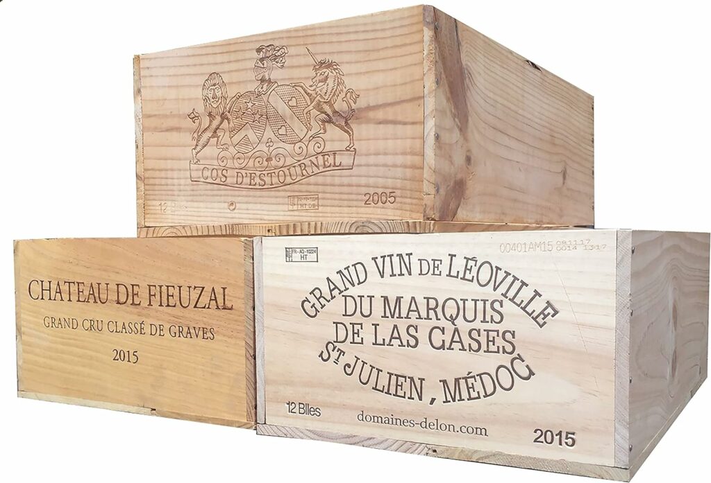 Vineyard Crates One (1) Decorative Wine Crate, Size - 12 Bottle - Wooden Box for Wine Storage Wedding Decor DIY Projects Garden Planter Boxes NO Lid NO Storage Inserts (12BtlStd)